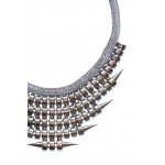 Spike It Up Tiered Chain Statement Necklace